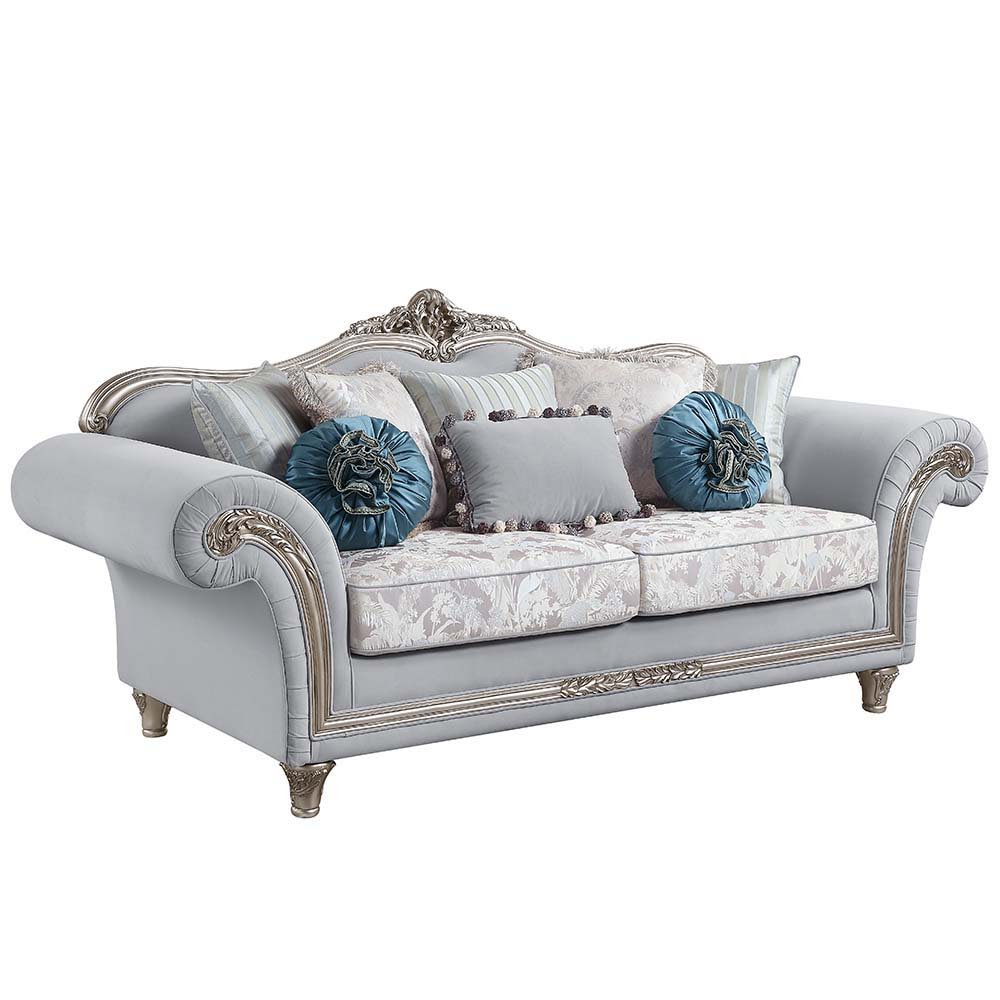Pelumi - Sofa With 8 Pillows - Light Gray Linen & Platinum - Urban Living Furniture (Los Angeles, CA)