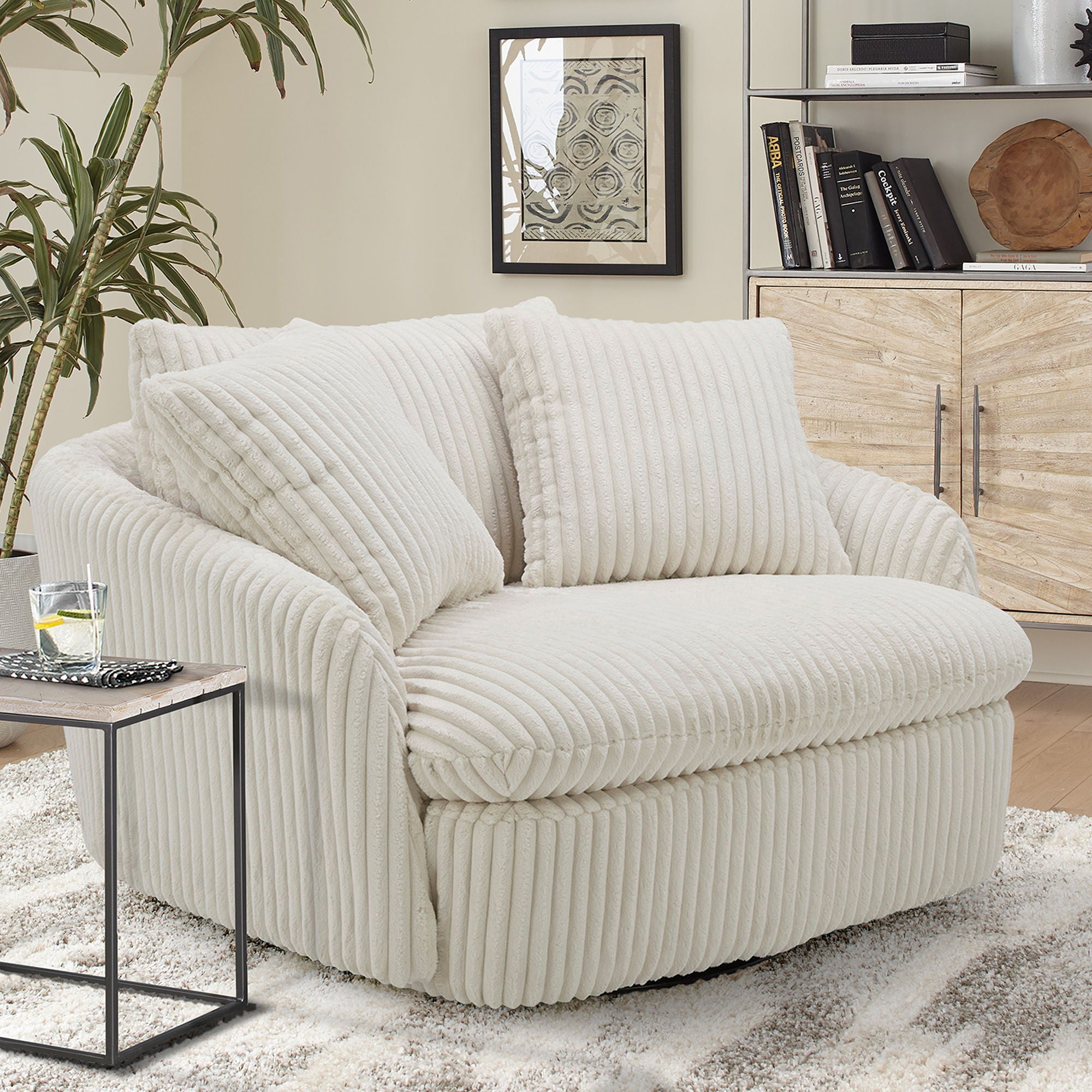 Boomer - Large Swivel Chair with 2 Pillows - Urban Living Furniture (Los Angeles, CA)