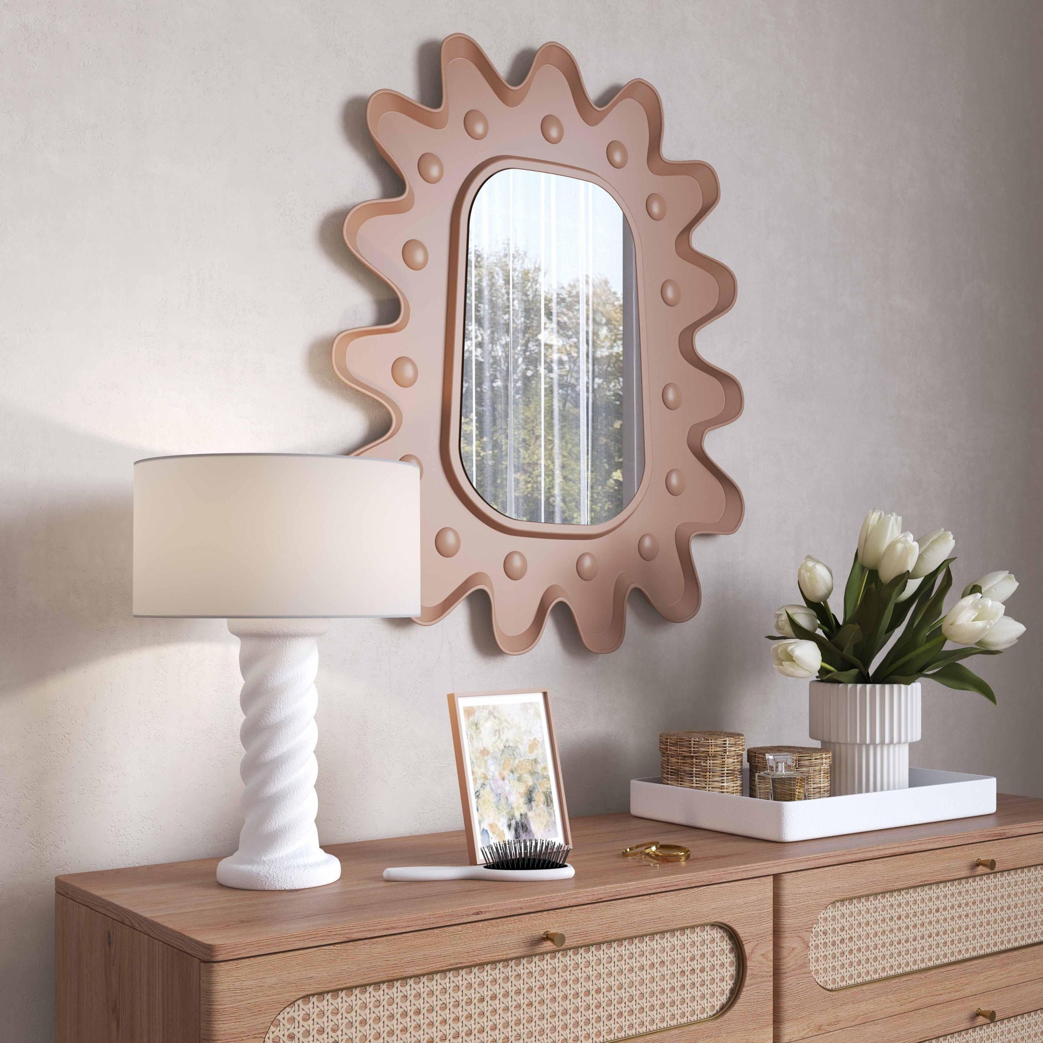 Rapunzel - Table Lamp - White And Cream - Urban Living Furniture (Los Angeles, CA)