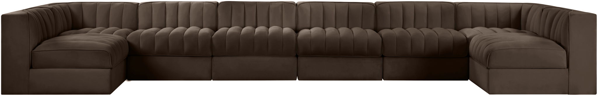 Rummi - Velvet Performance Fabric Upholstered 8 Piece Modular Sectional (With 2 Corner Chairs) - Urban Living Furniture (Los Angeles, CA)