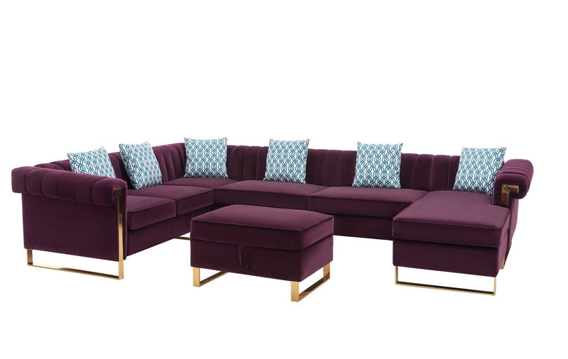 Maddie - Velvet Sectional Sofa - Urban Living Furniture (Los Angeles, CA)