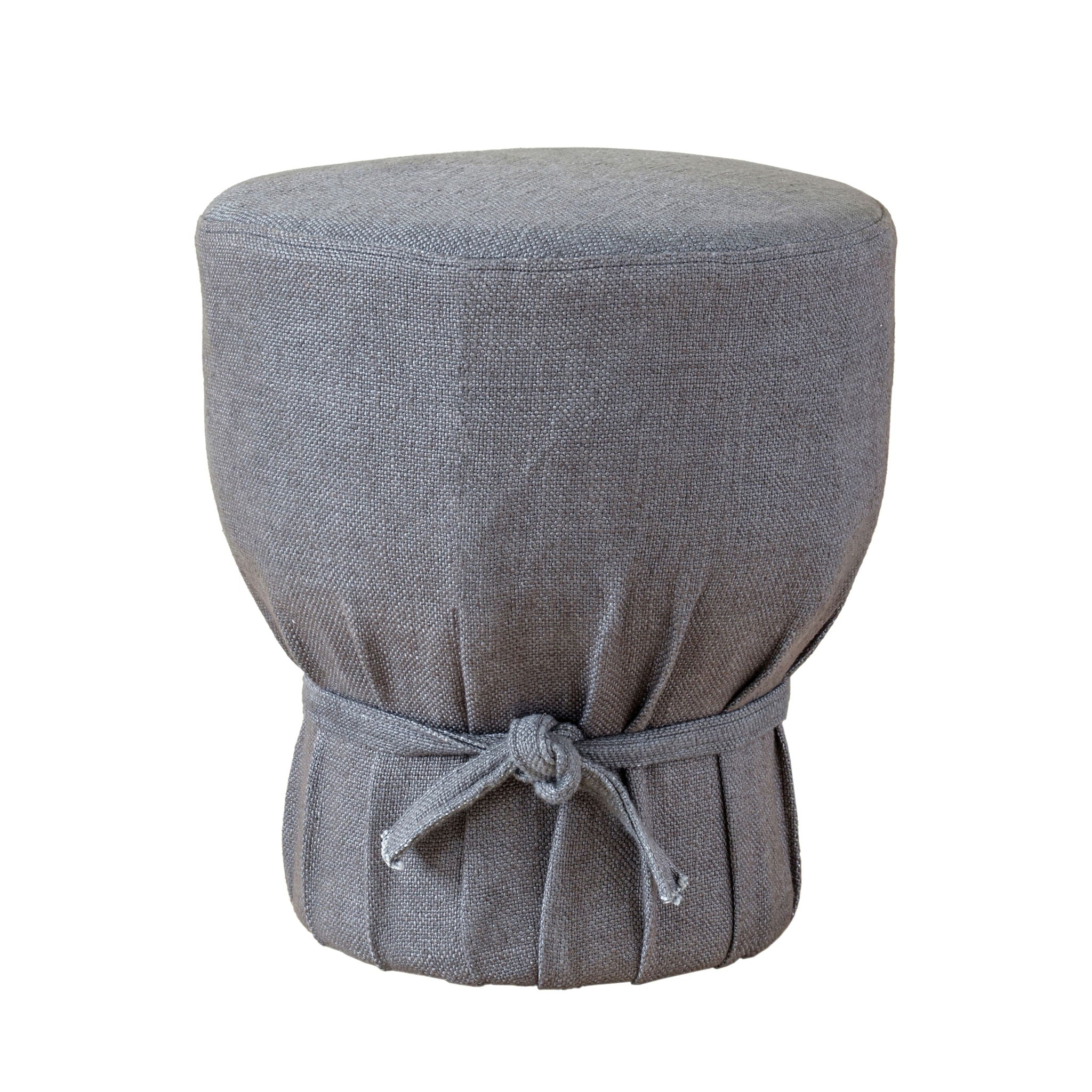 Elsie - Linen Upholstered Pouf - Gray - Urban Living Furniture (Los Angeles, CA)