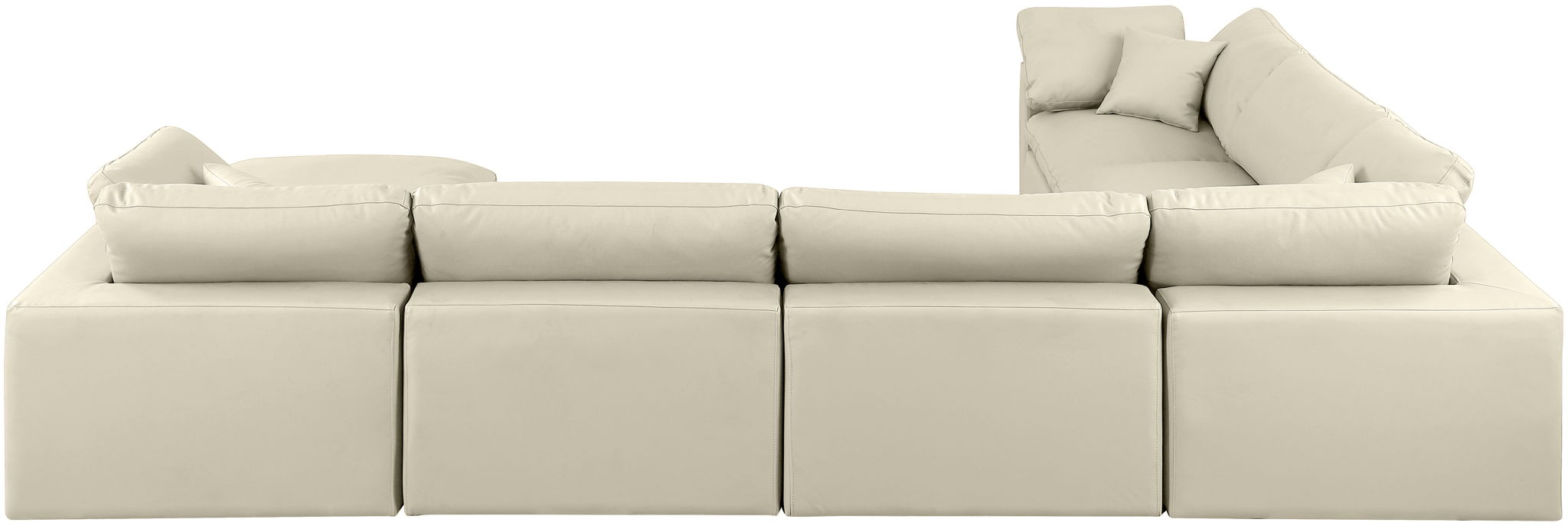 Comfy - 7 Piece Faux Leather Modular Sectional With Chaise - Urban Living Furniture (Los Angeles, CA)