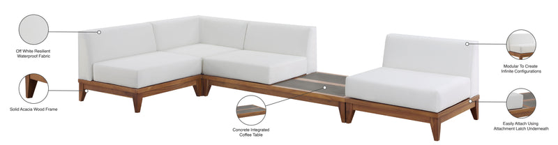 Rio - 4 Piece Fabric Modular Sectional - Off White