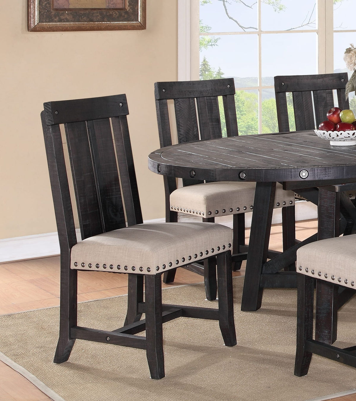 Yosemite - Solid Wood Dining Chair (Set of 2) - Beige / Cafe