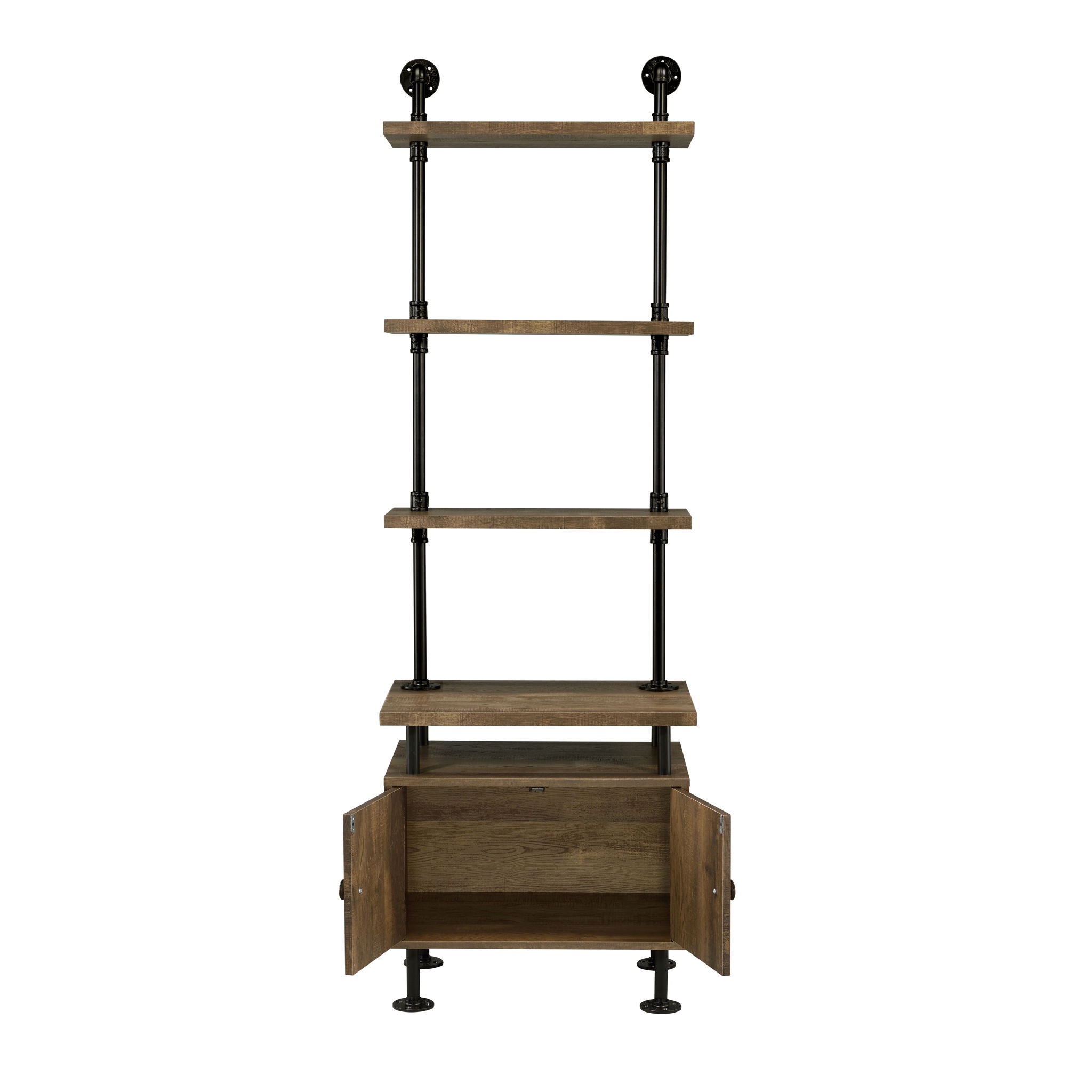 Ensata II - Side Pier - Rustic Oak & Black Finish - Urban Living Furniture (Los Angeles, CA)