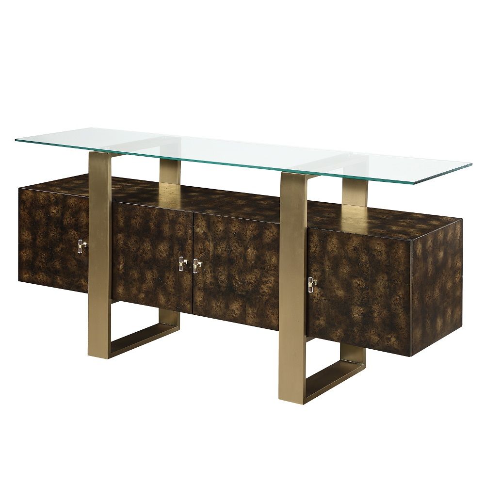 Mabyn - Console Cabinet - Brass & Antique Brown - Urban Living Furniture (Los Angeles, CA)