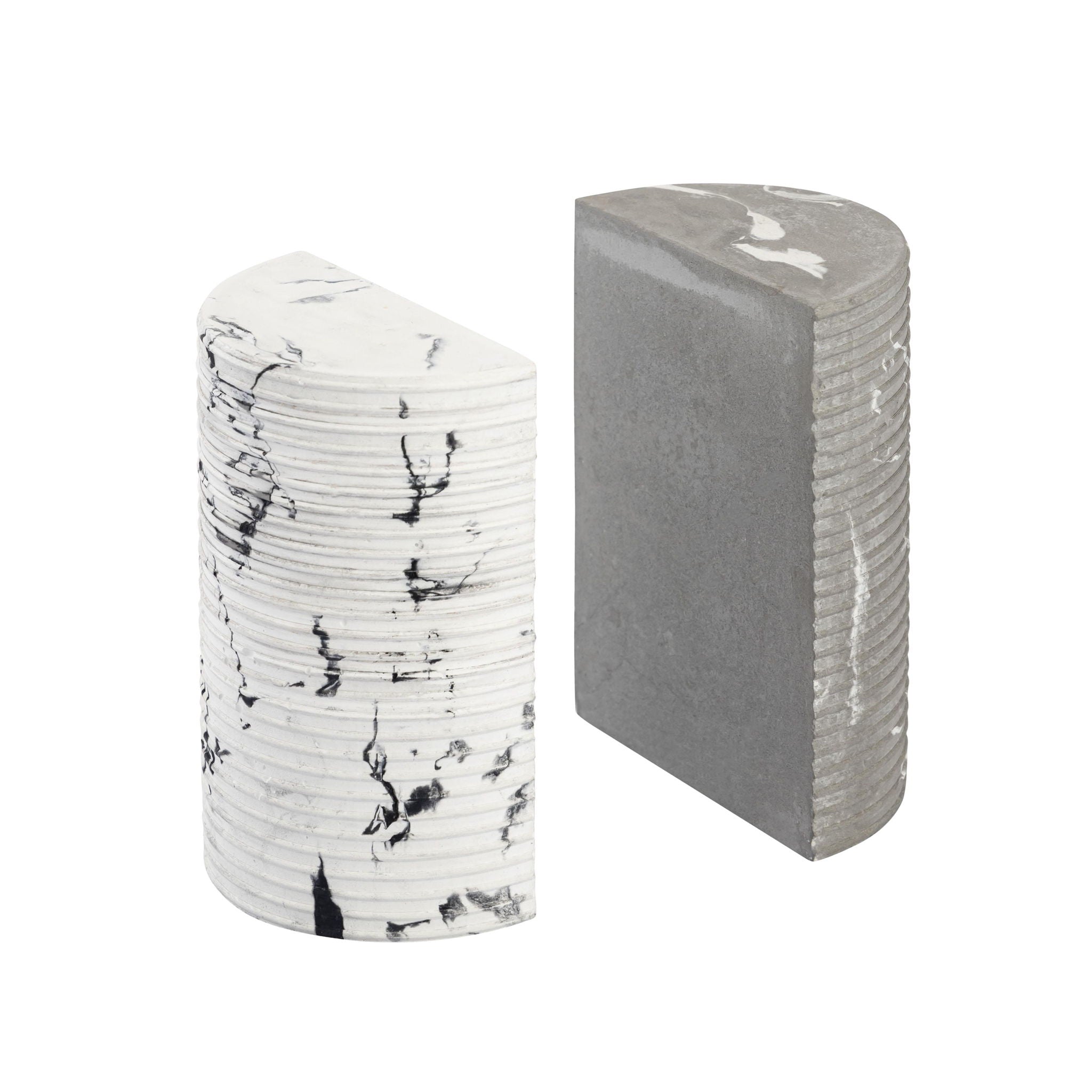 Terra - Concrete Bookends - Gray / White - Urban Living Furniture (Los Angeles, CA)