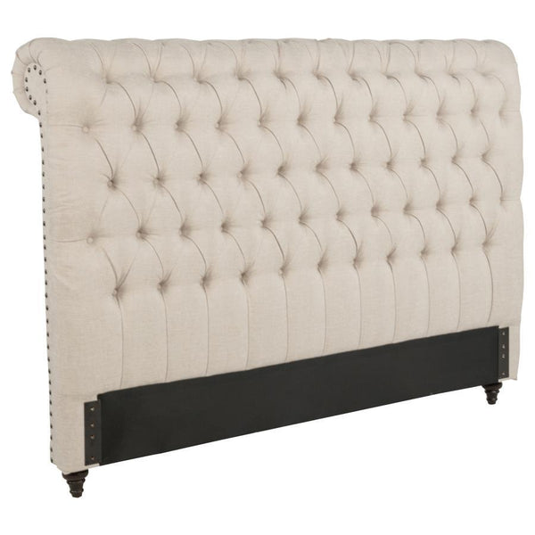 Devon - Upholstered Queen Panel Headboard - Beige