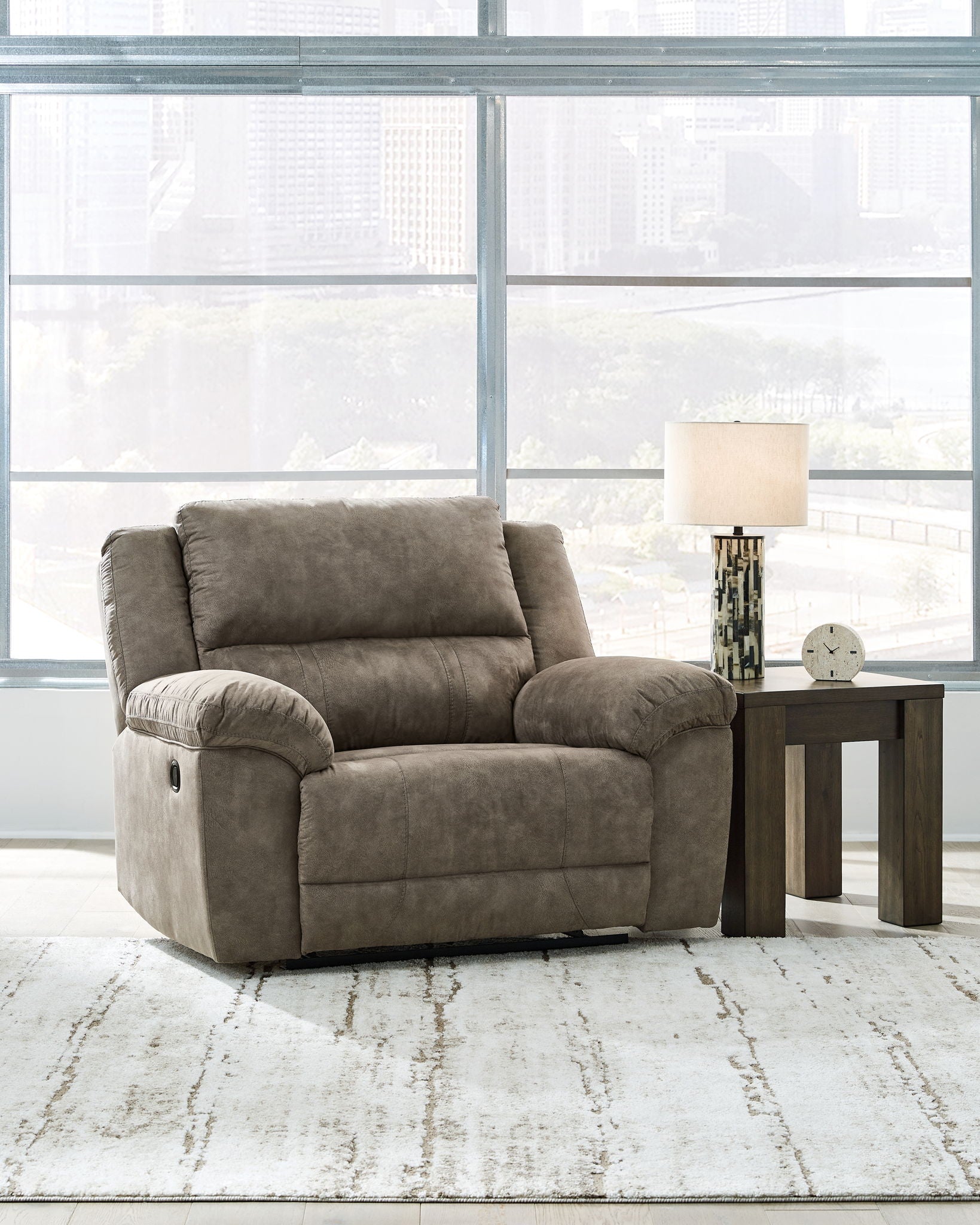 Laresview - Fossil - Zero Wall Wide Seat Recliner - Urban Living Furniture (Los Angeles, CA)