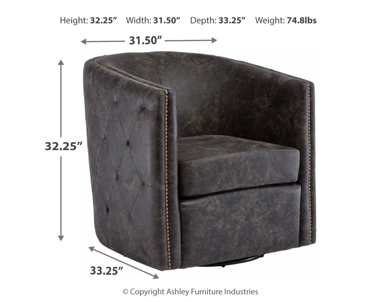 Brentlow - Swivel Accent Chair - Urban Living Furniture (Los Angeles, CA)