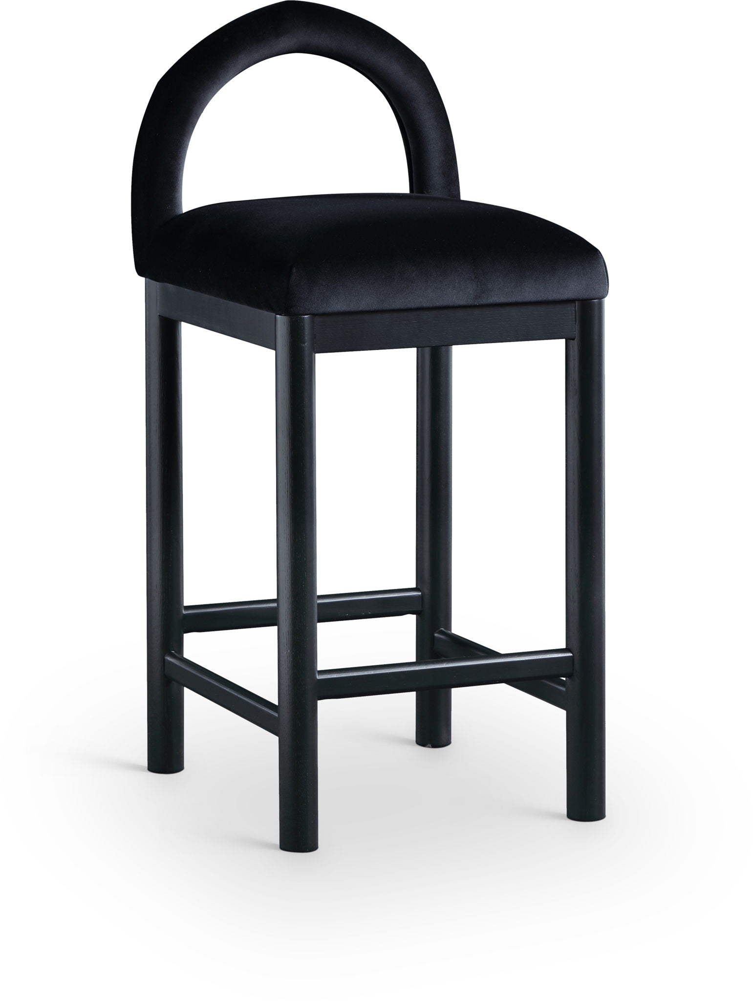 Conrad - Velvet Counter Stool With Black Legs - Urban Living Furniture (Los Angeles, CA)