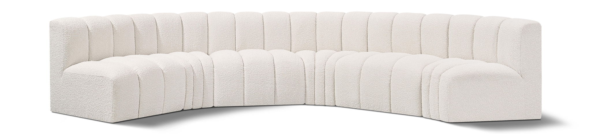 Arc - Boucle Fabric 6 Piece U-Shaped Modular Sofa - Urban Living Furniture (Los Angeles, CA)