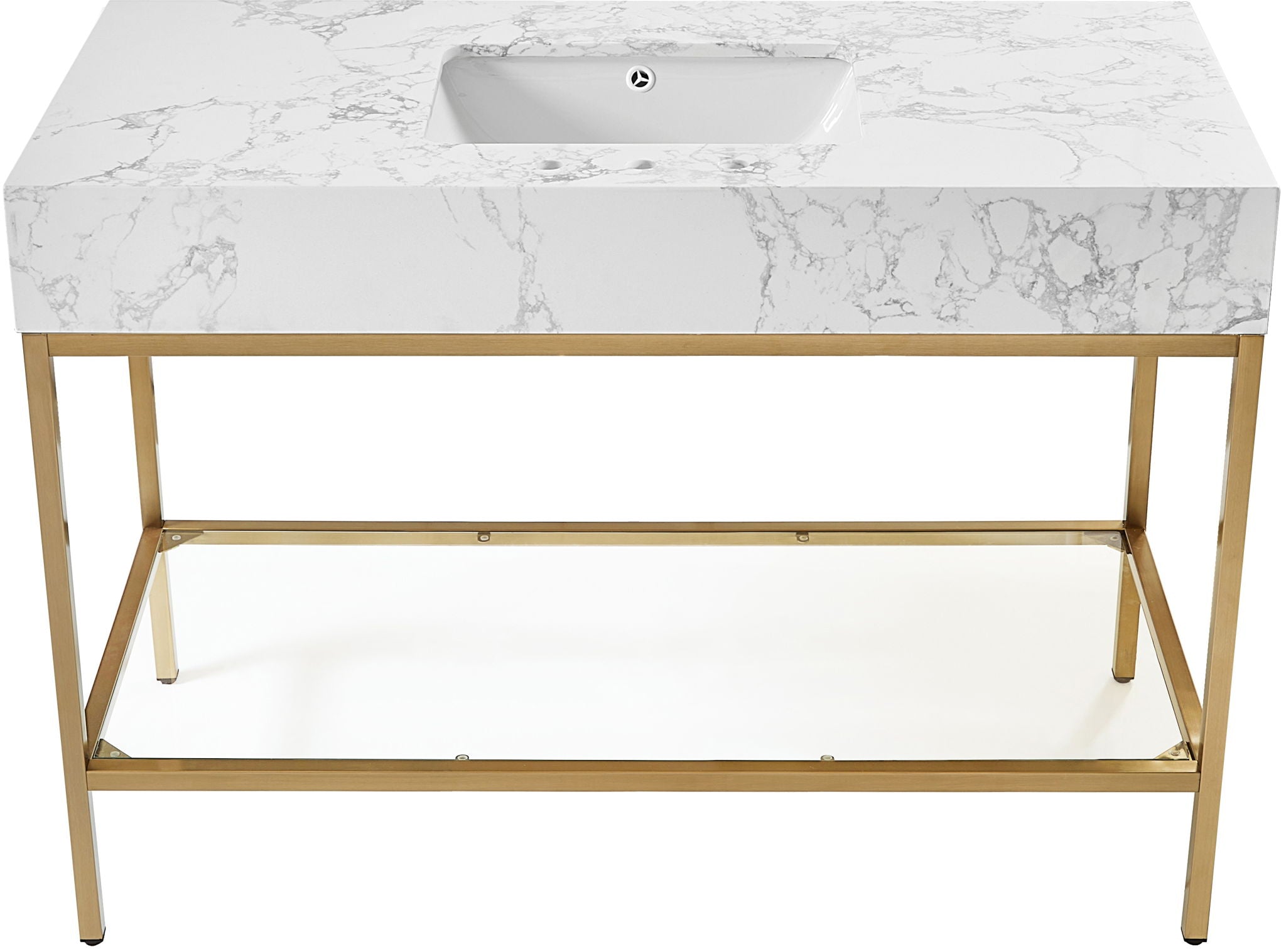 Marmo - Engineered Marble Bathroom Vanity With Gold Base - Urban Living Furniture (Los Angeles, CA)