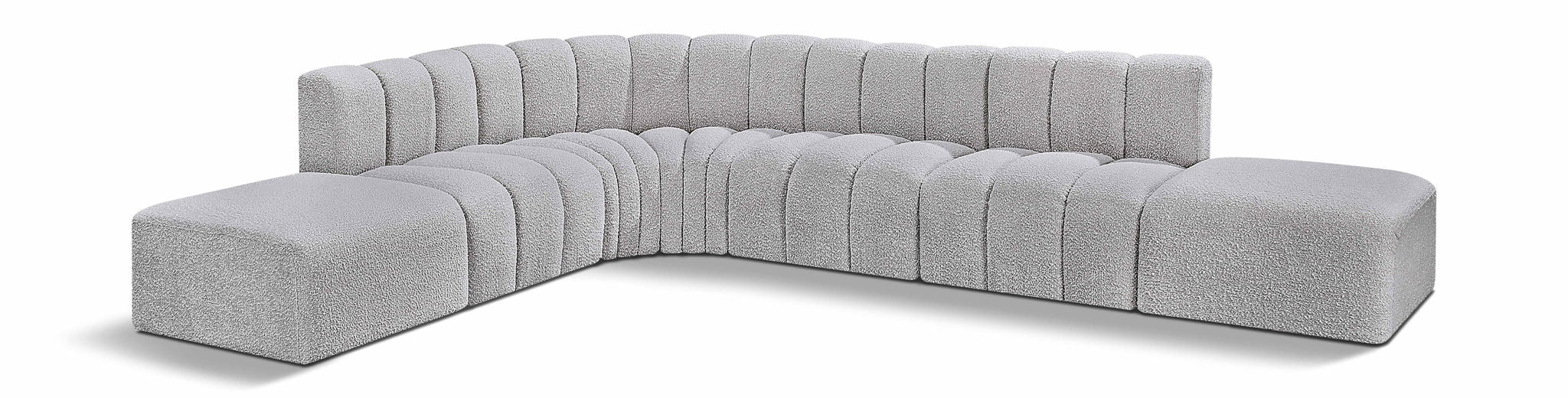 Arc - Boucle Fabric 7 Piece Corner Modular Sofa - Urban Living Furniture (Los Angeles, CA)
