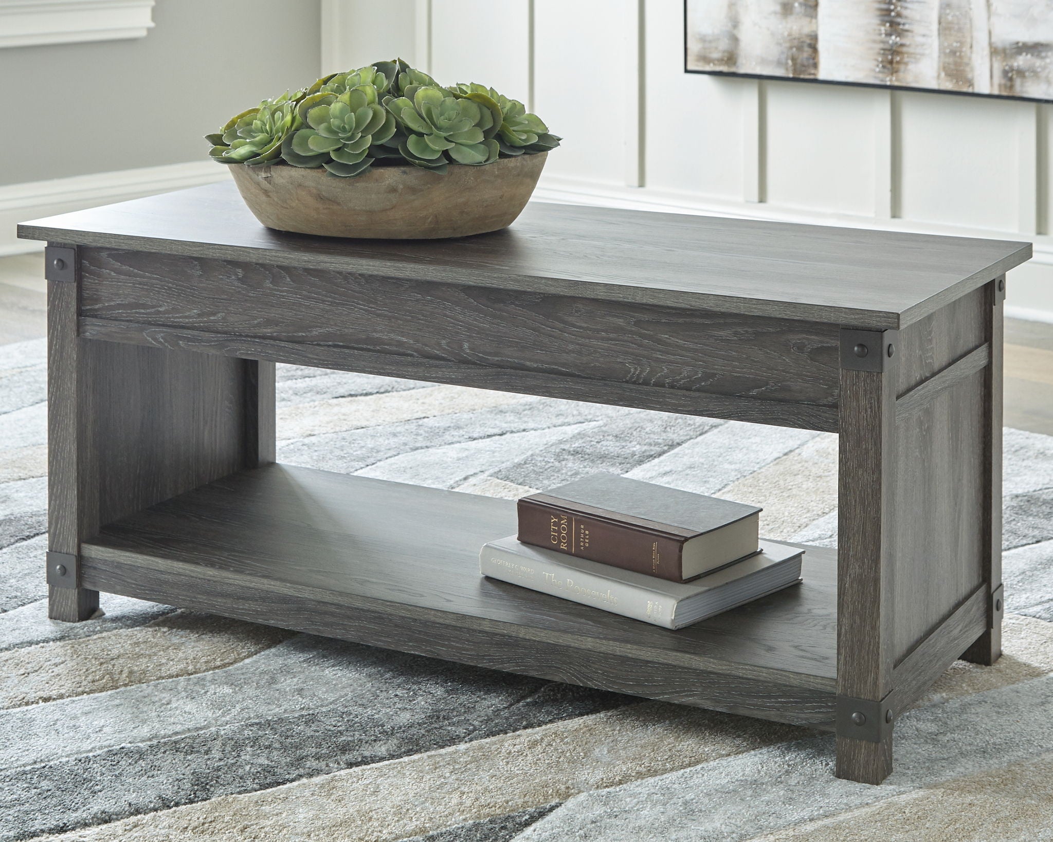 Freedan - Grayish Brown - Rect Lift Top Cocktail Table - Urban Living Furniture (Los Angeles, CA)
