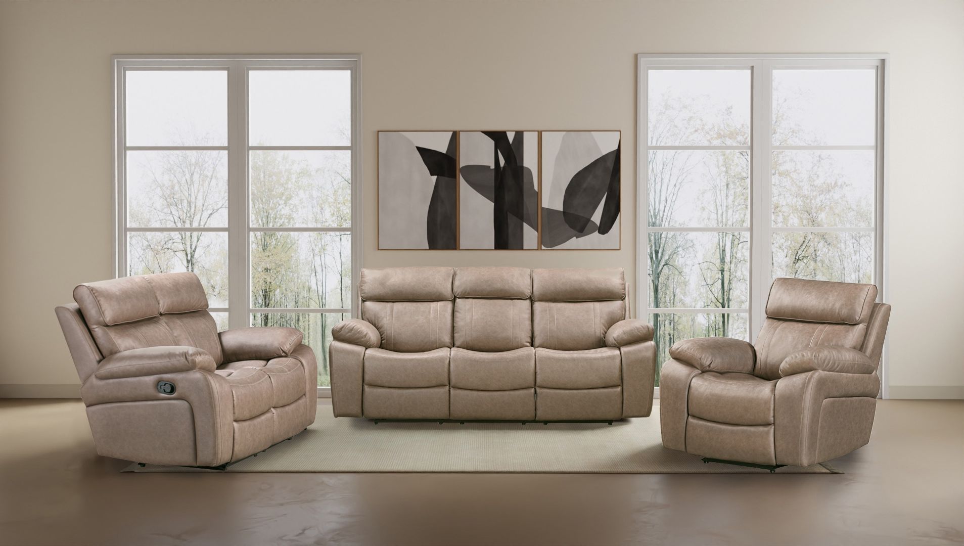 Theon - Manual Glider Reclining Sofa Set - Urban Living Furniture (Los Angeles, CA)