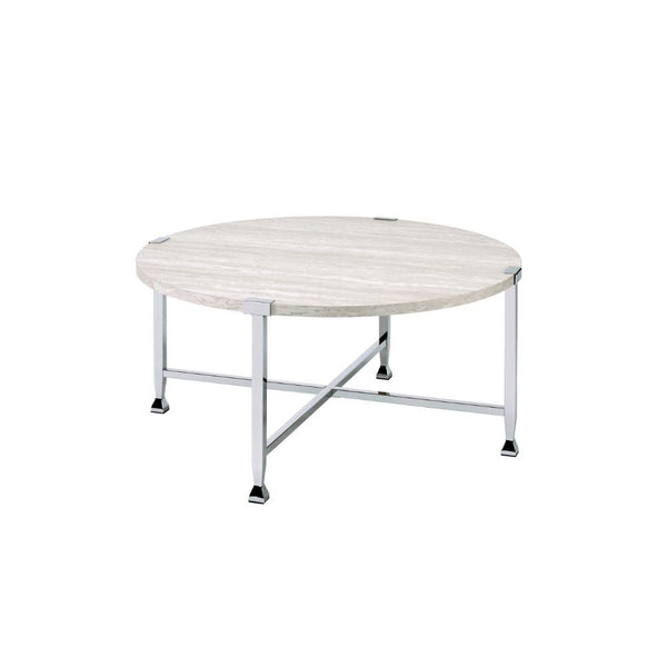 Brecon - Coffee Table - White Oak & Chrome - Urban Living Furniture (Los Angeles, CA)