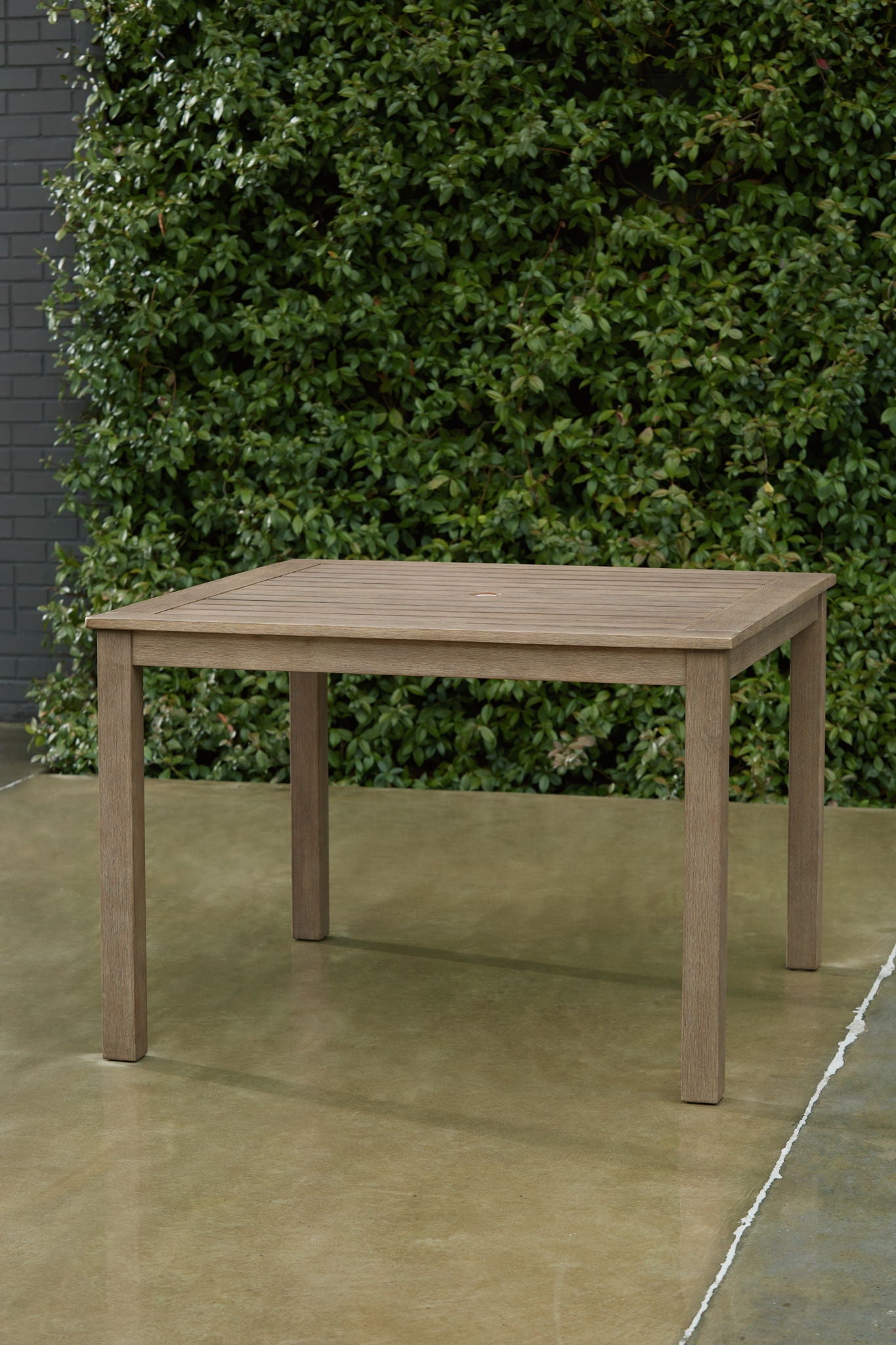 Aria Plains - Brown - Square Dining Table W/Umb Opt - Urban Living Furniture (Los Angeles, CA)
