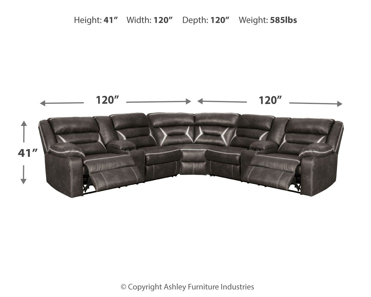 Kincord - Sectional - Urban Living Furniture (Los Angeles, CA)