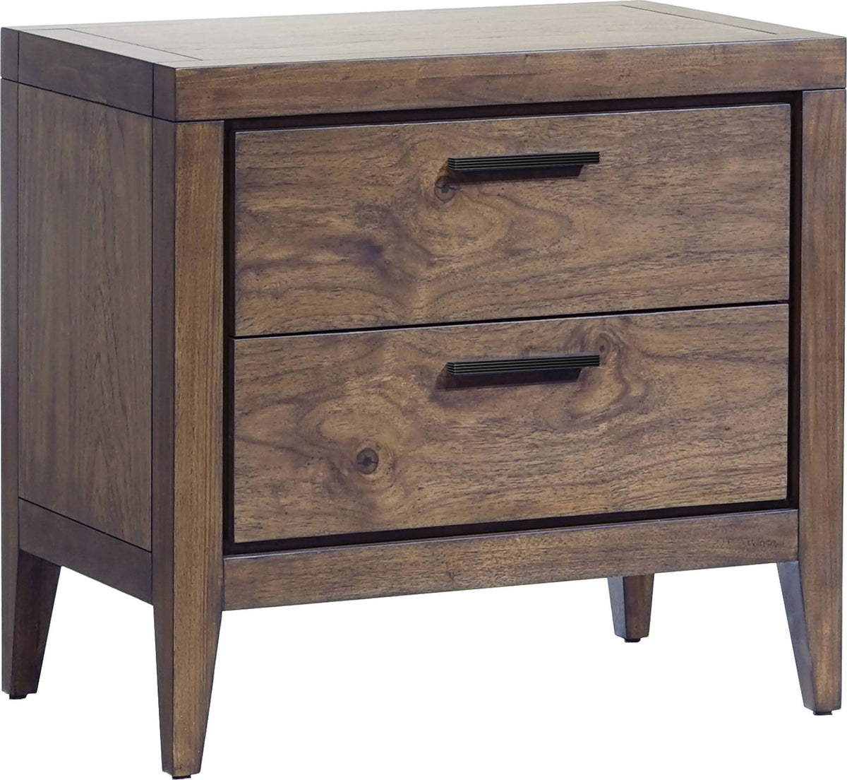 Boracay - Two Drawer USB Charging Nightstand - Wild Oats Brown