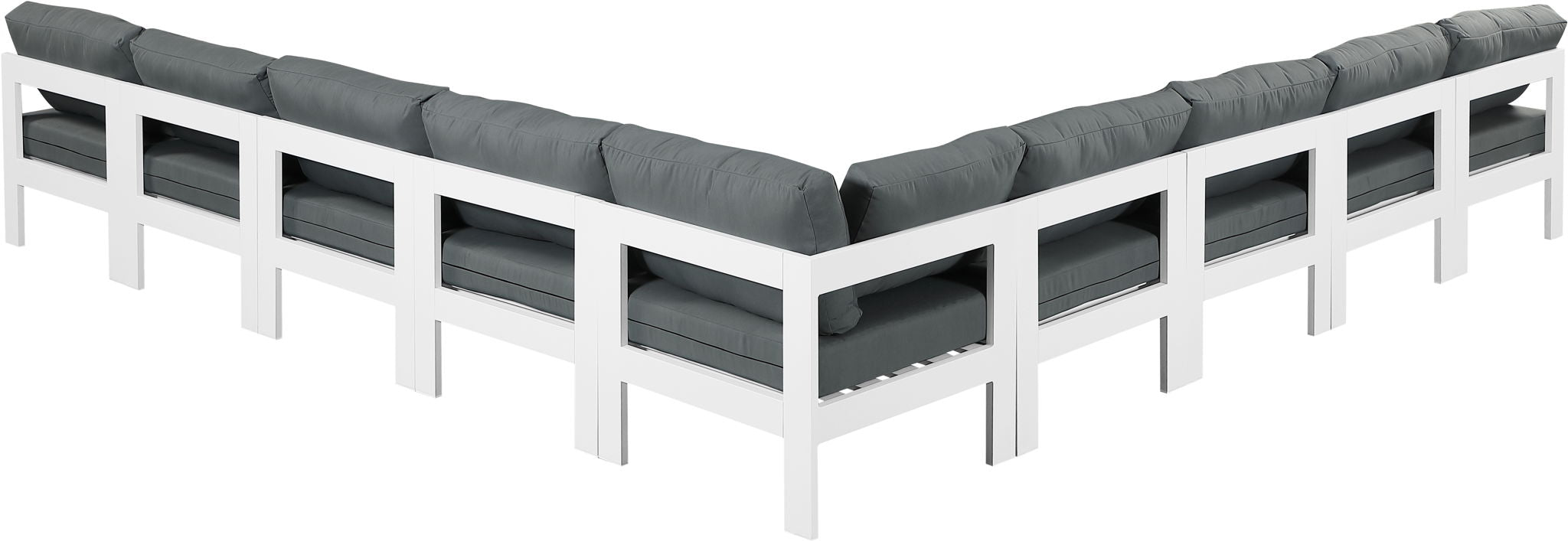 Nizuc - Outdoor Patio 9 Piece Modular Sectional With White Frame - Urban Living Furniture (Los Angeles, CA)