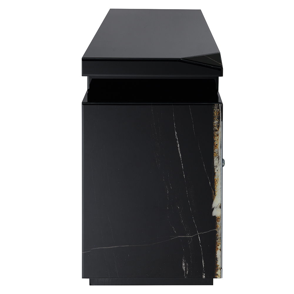 Drisana - TV Stand With Fireplace - Black Mirrored Finish - Urban Living Furniture (Los Angeles, CA)