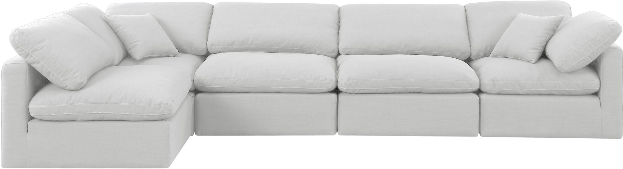 Indulge - Linen 5 Piece Modular Sectional - White - Urban Living Furniture (Los Angeles, CA)