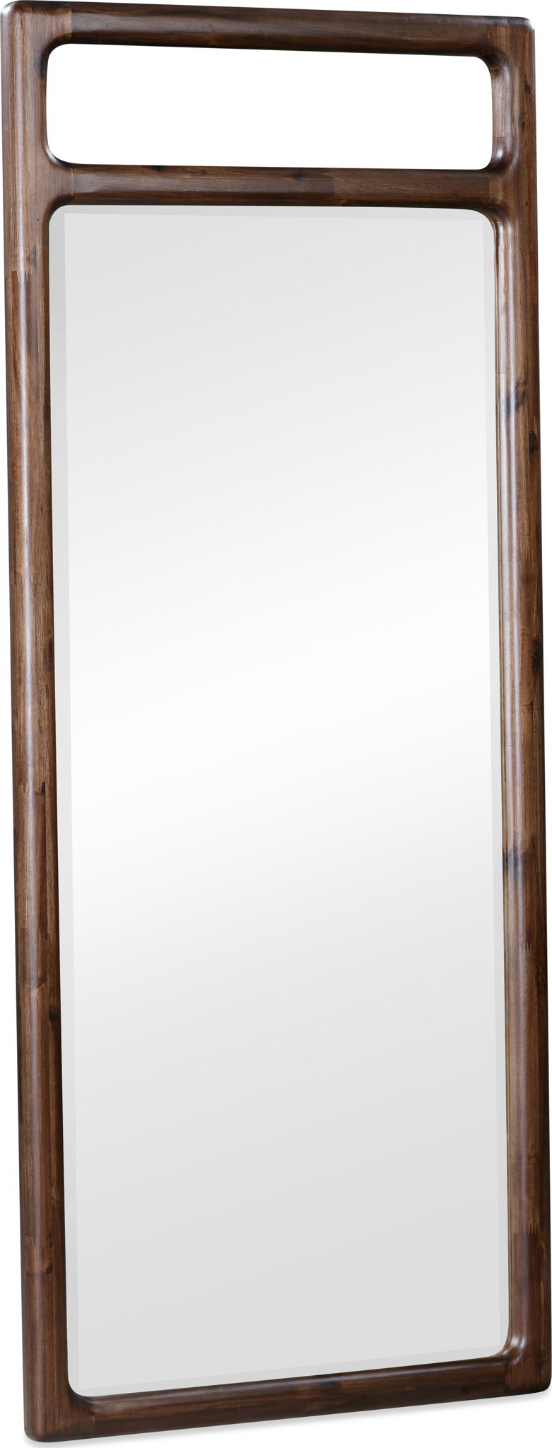 Sol - Beveled Glass Floor Mirror - Brown Spice