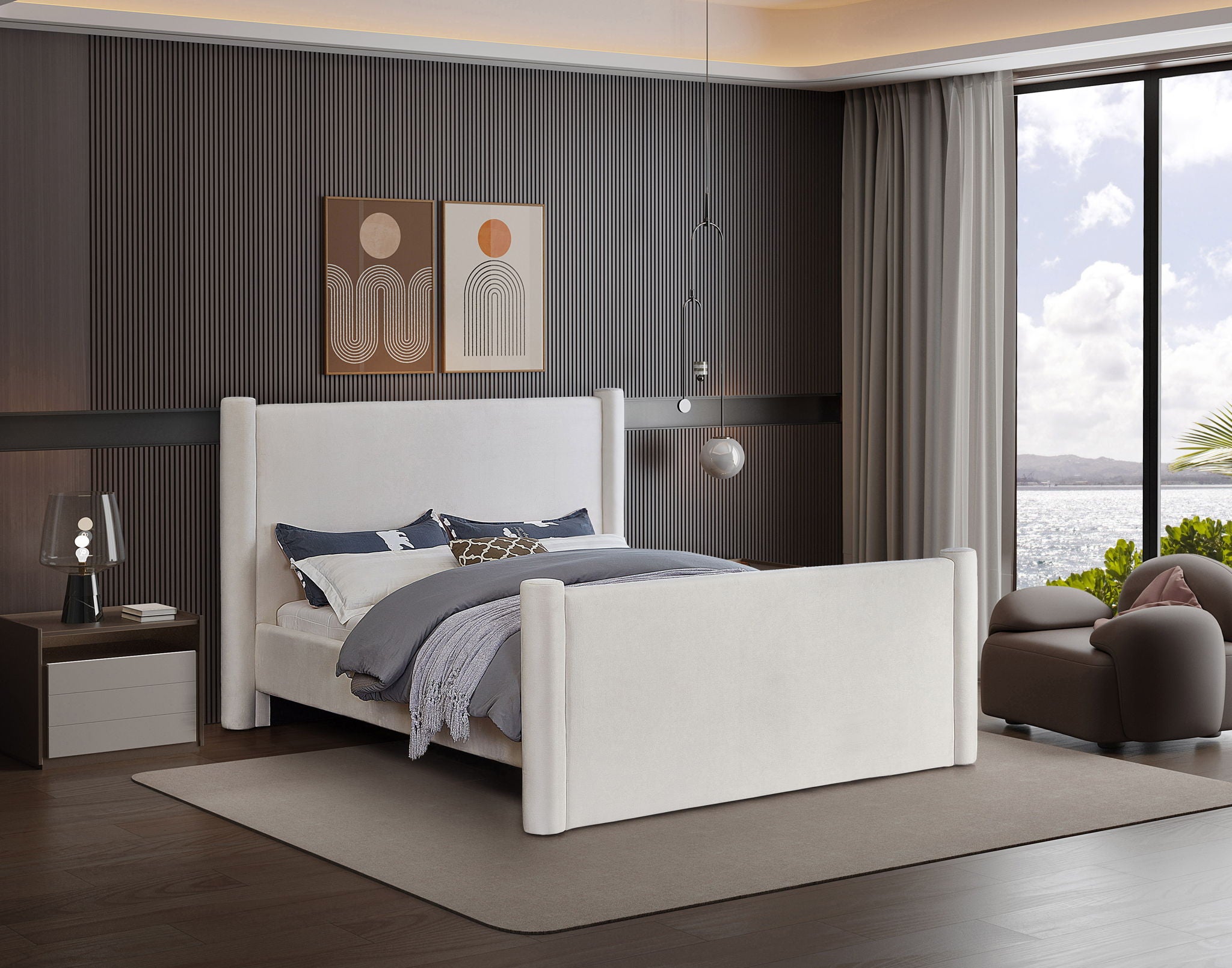 Elias - Velvet Bed - Urban Living Furniture (Los Angeles, CA)