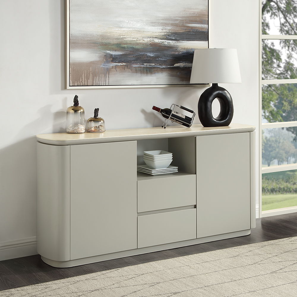 Ingram - Server - Ceramic Top & Light Gray Finish - Urban Living Furniture (Los Angeles, CA)