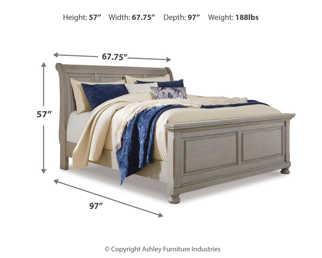 Lettner - Sleigh Bed - Urban Living Furniture (Los Angeles, CA)