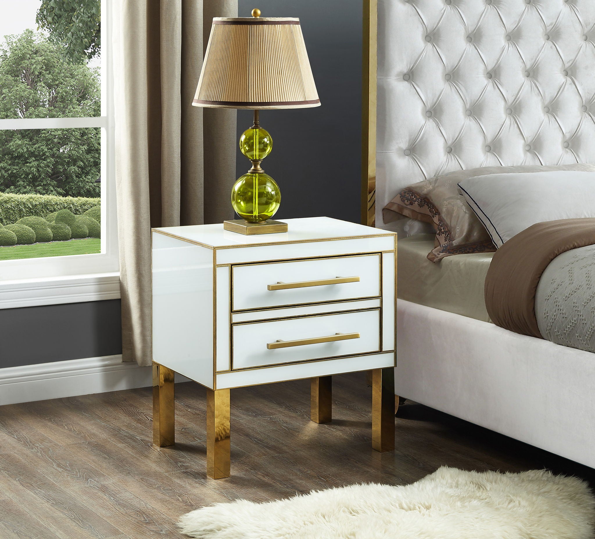 Gigi - Side Table - White Lacquer - Urban Living Furniture (Los Angeles, CA)