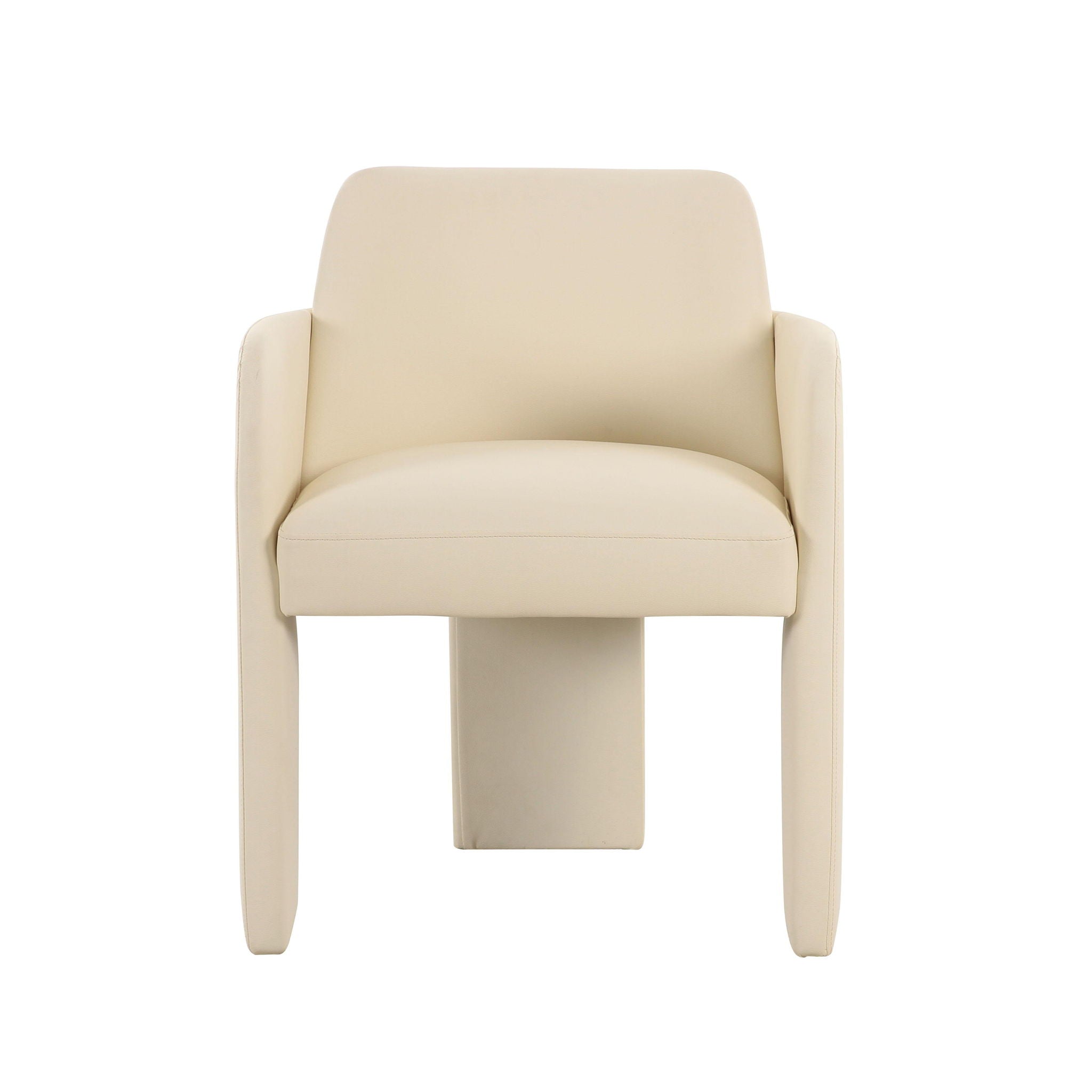Leo - Vegan Leather Dining Chair - Cream - Urban Living Furniture (Los Angeles, CA)