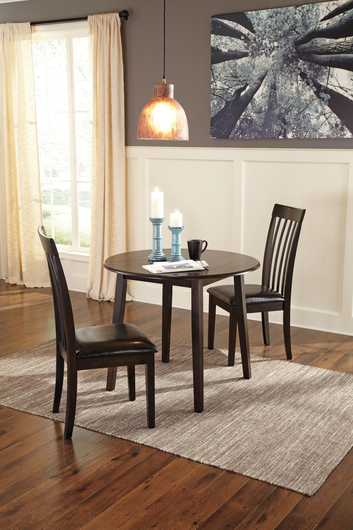 Hammis - Round DRM Drop Leaf Table - Dark Brown - Urban Living Furniture (Los Angeles, CA)
