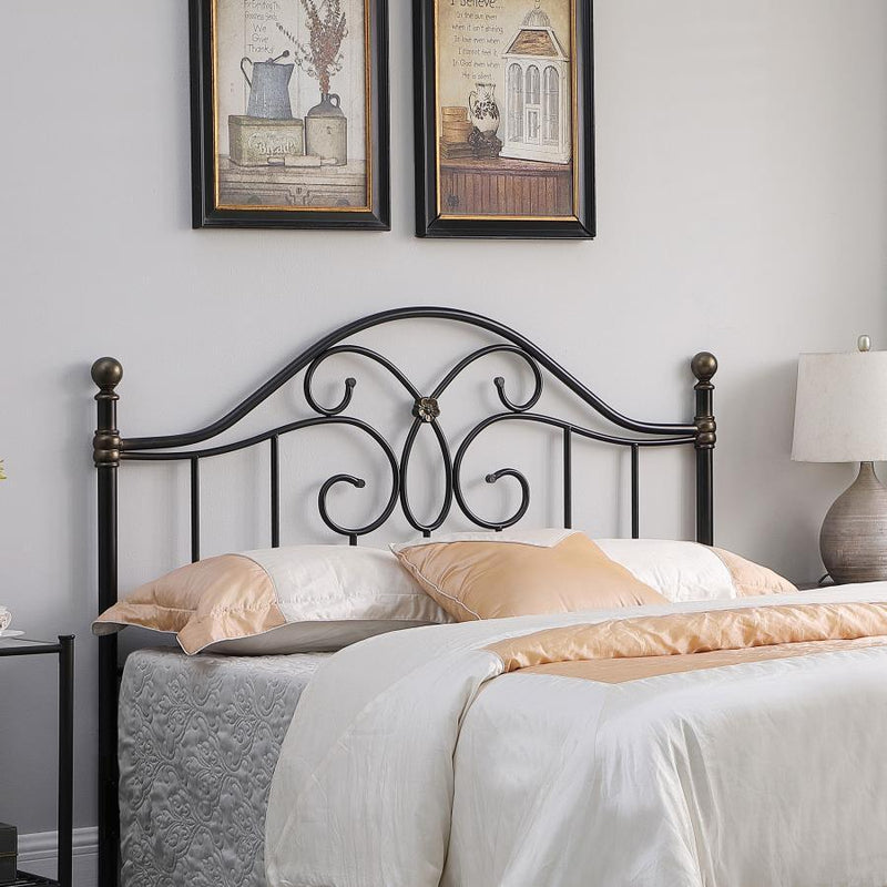 Bailey - Metal Queen Or Full Open Frame Headboard - Black