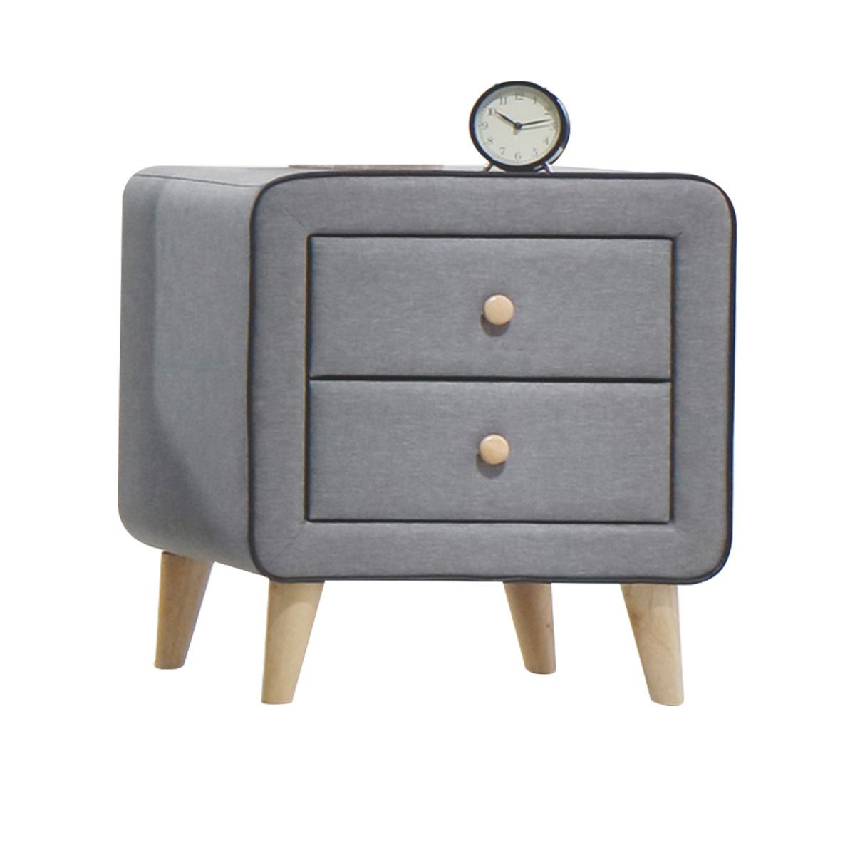 Valda - Nightstand - Light Gray Fabric - Urban Living Furniture (Los Angeles, CA)