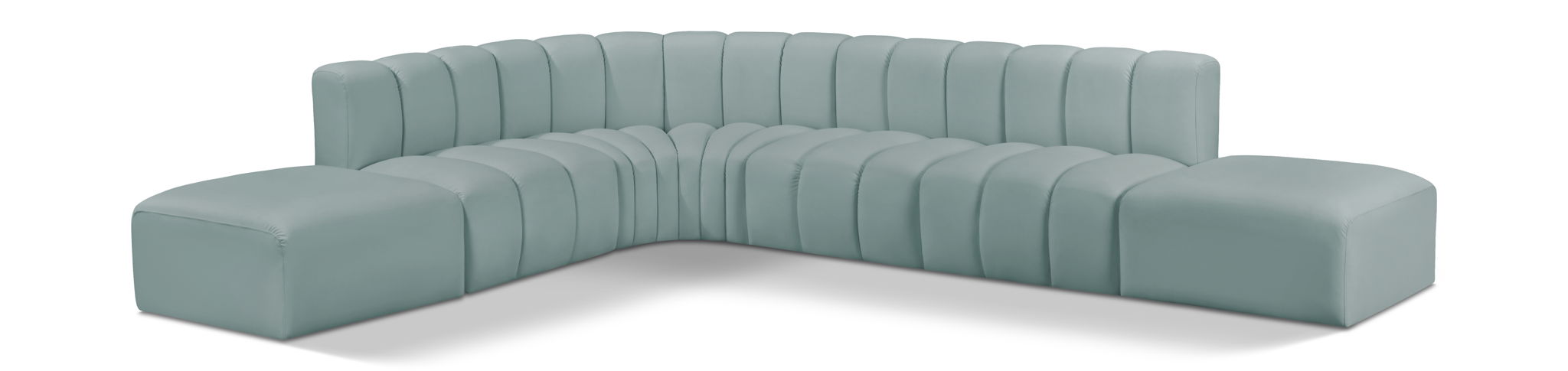 Arc - Faux Leather 7 Piece Corner Modular Sofa - Urban Living Furniture (Los Angeles, CA)