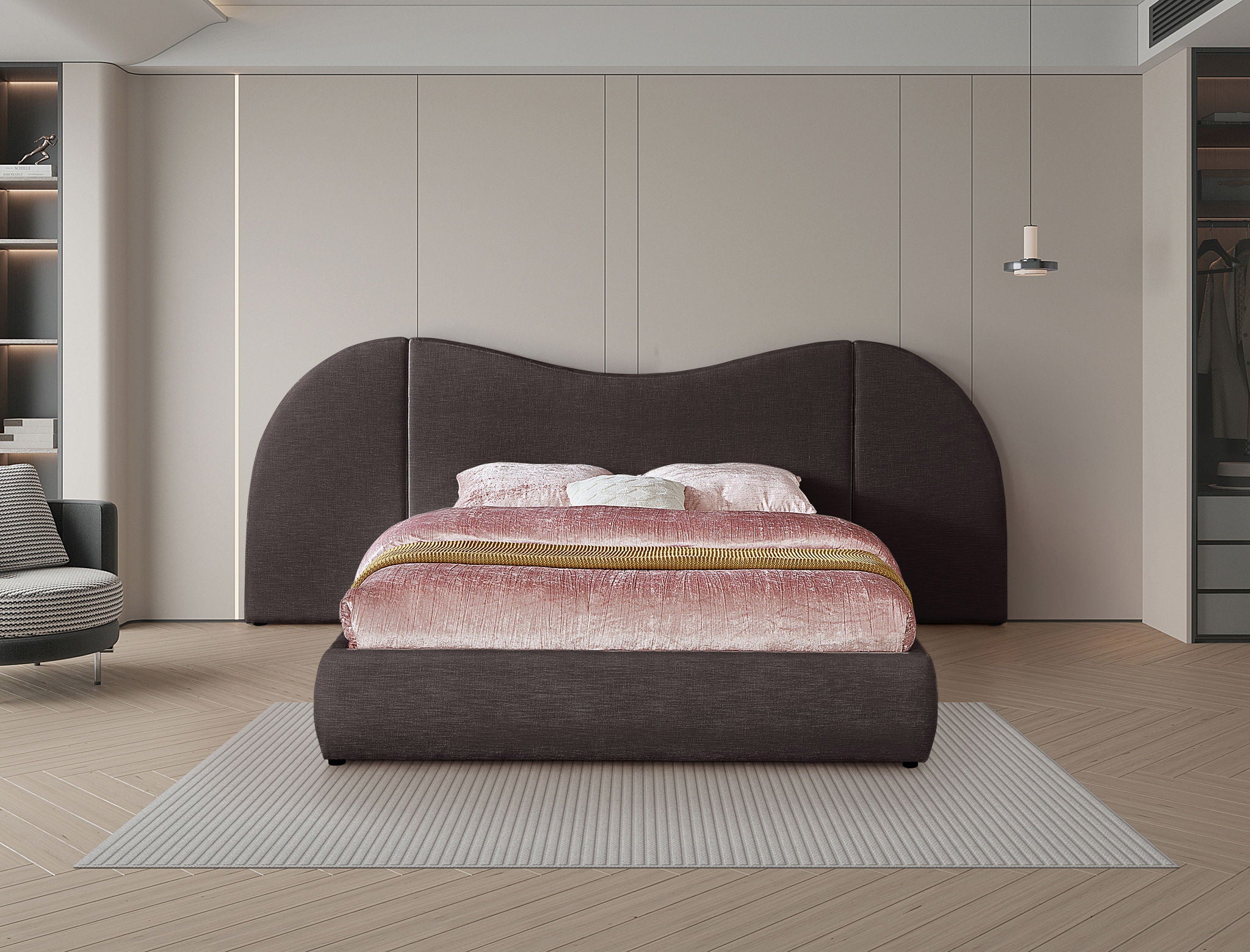 Everest - Linen Fabric Bed - Urban Living Furniture (Los Angeles, CA)