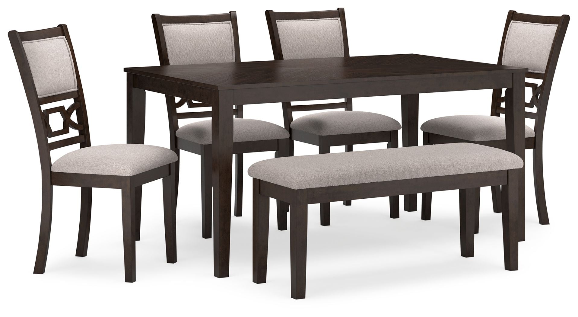 Langwest - Brown - Dining Room Table Set (Set of 6) - Urban Living Furniture (Los Angeles, CA)