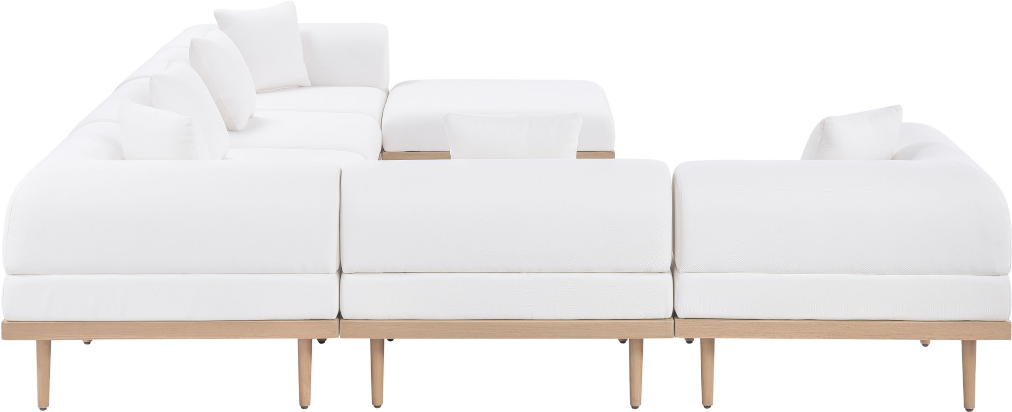 Laguna - 7 Piece Resilient Water Resistant Fabric 142" Upholstered Outdoor Patio Modular Sectional - Urban Living Furniture (Los Angeles, CA)
