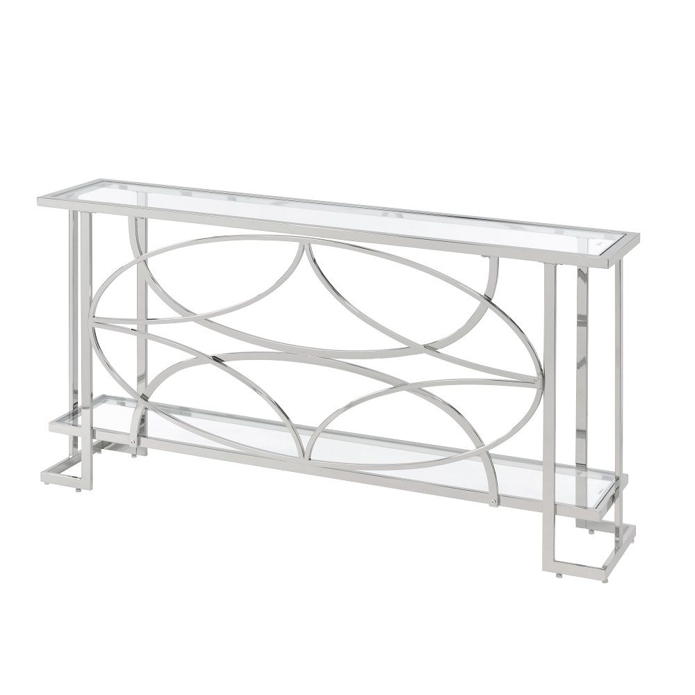 Kalan - Sofa Table - Glass & Silver - Urban Living Furniture (Los Angeles, CA)