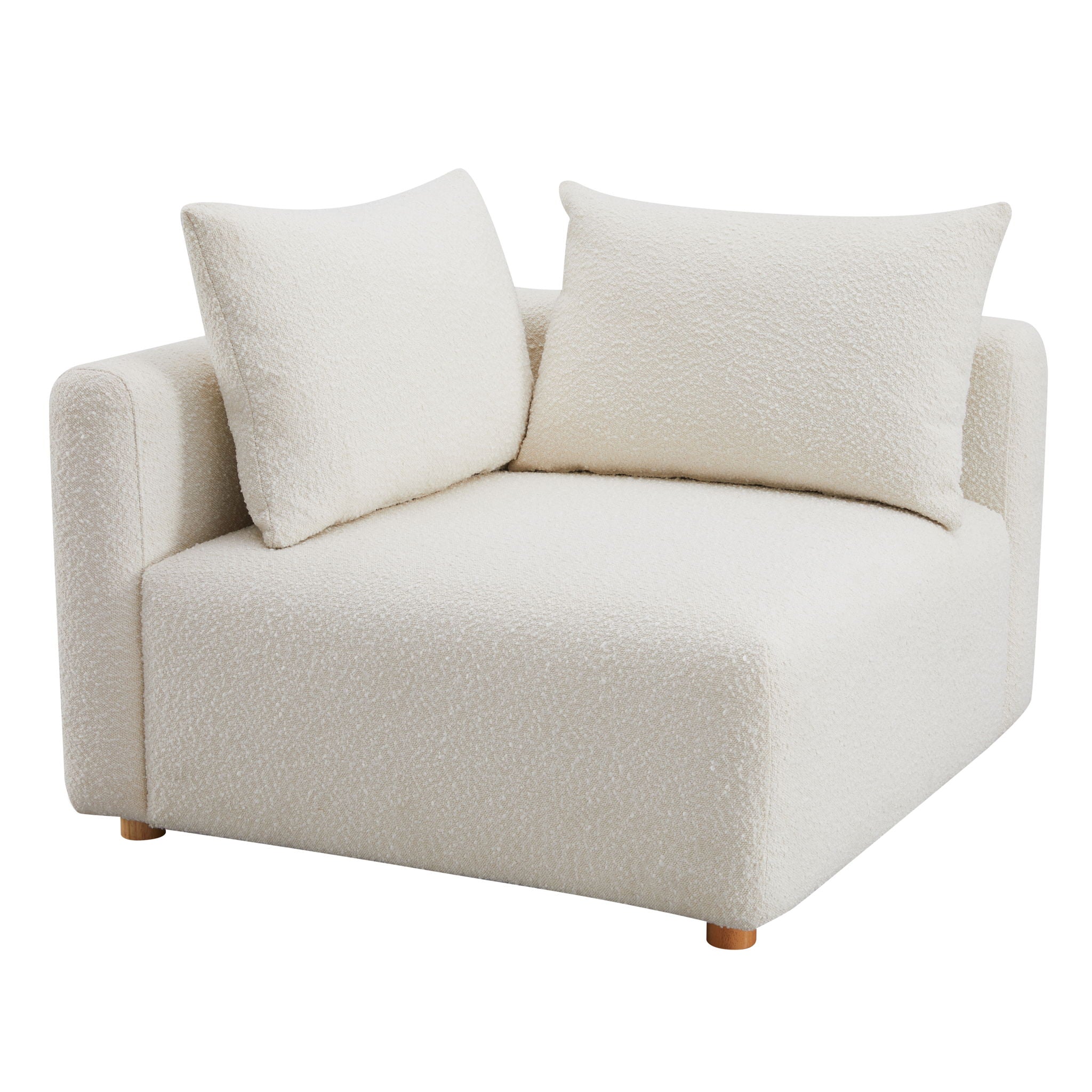 Hangover - Boucle Modular Corner Chair - Cream - Urban Living Furniture (Los Angeles, CA)