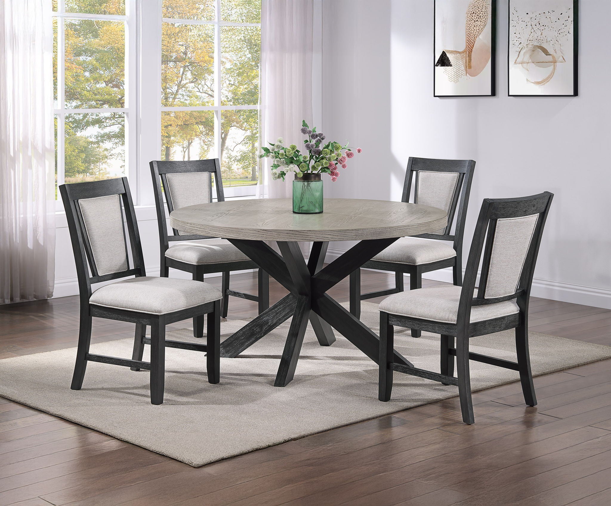 Stevens - 5 Piece Dining Room Set - Charcoal / Gray - Urban Living Furniture (Los Angeles, CA)