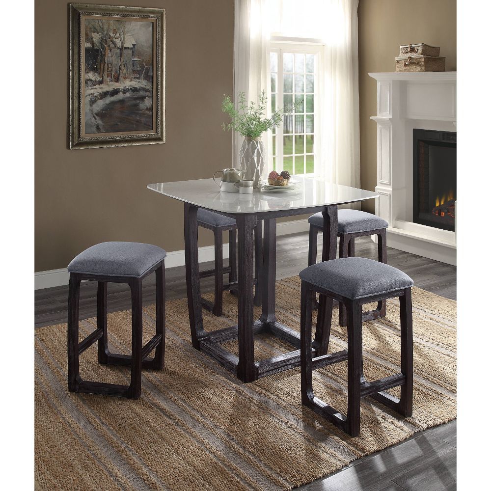 Razo - Counter Height Stool - Fabric & Weathered Espresso - Urban Living Furniture (Los Angeles, CA)