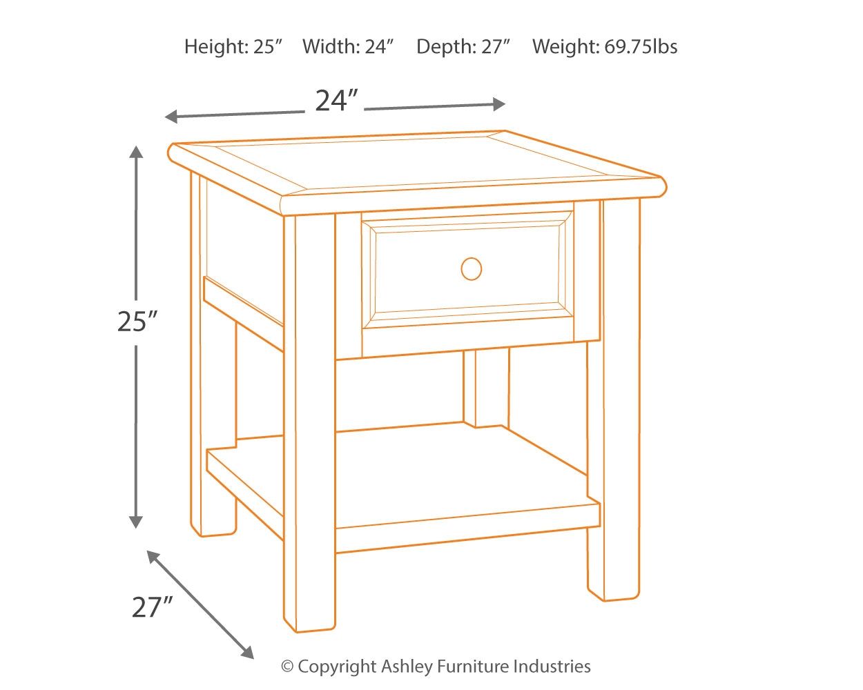 Bolanburg - White / Brown / Beige - Rectangular End Table - Urban Living Furniture (Los Angeles, CA)