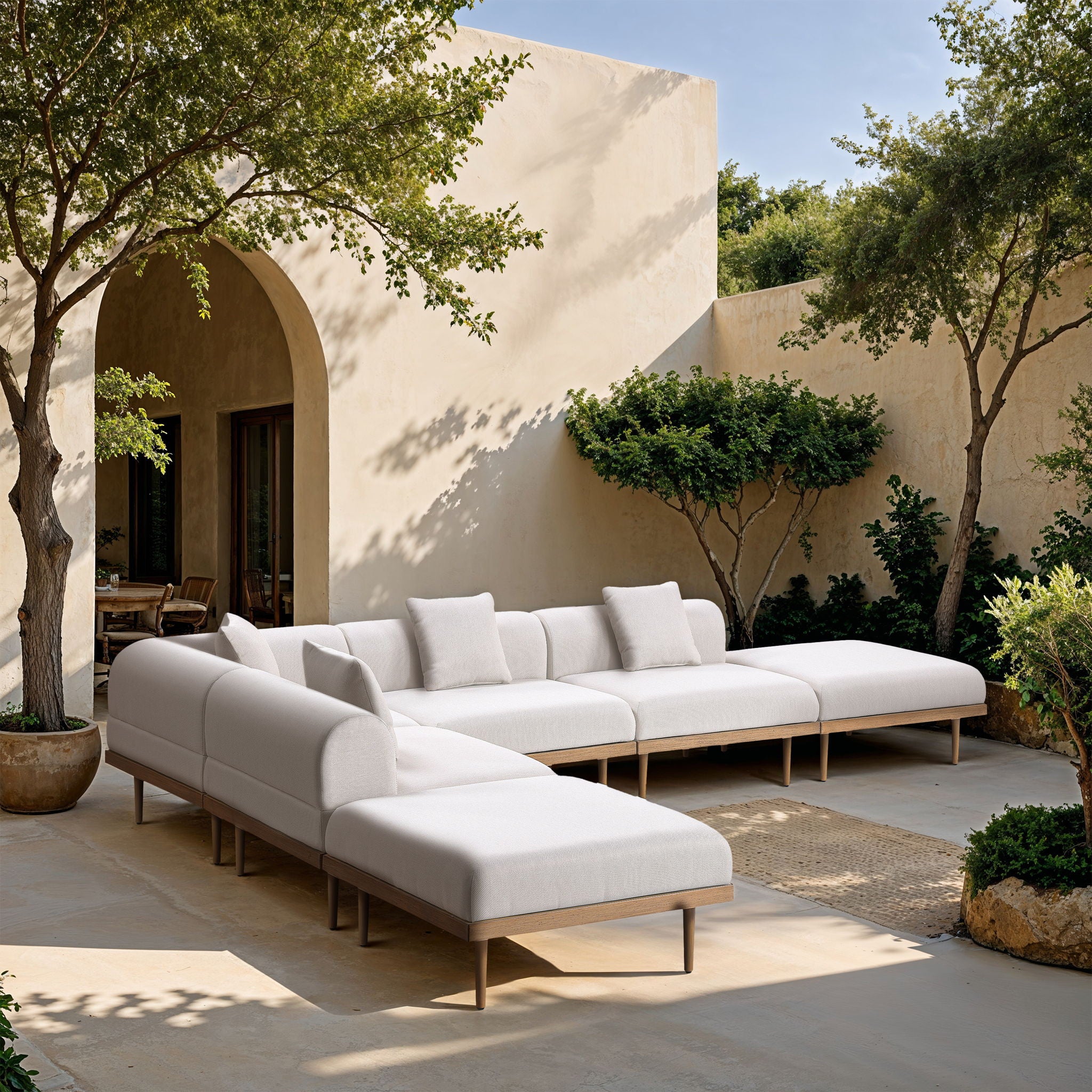Laguna - 6 Piece 142" Outdoor Patio Modular Sectional - Urban Living Furniture (Los Angeles, CA)