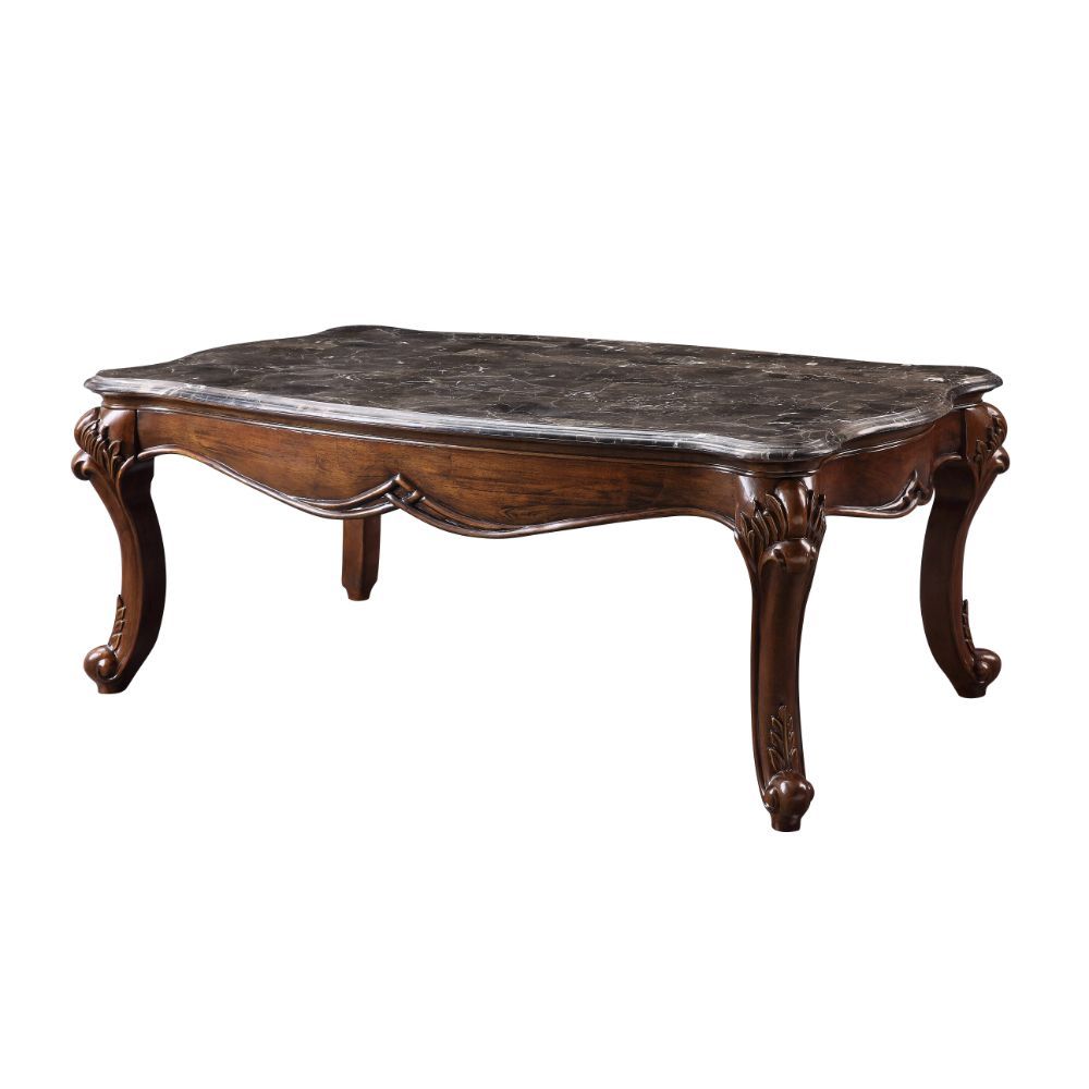 Miyeon - Coffee Table - Marble Top & Cherry - Urban Living Furniture (Los Angeles, CA)