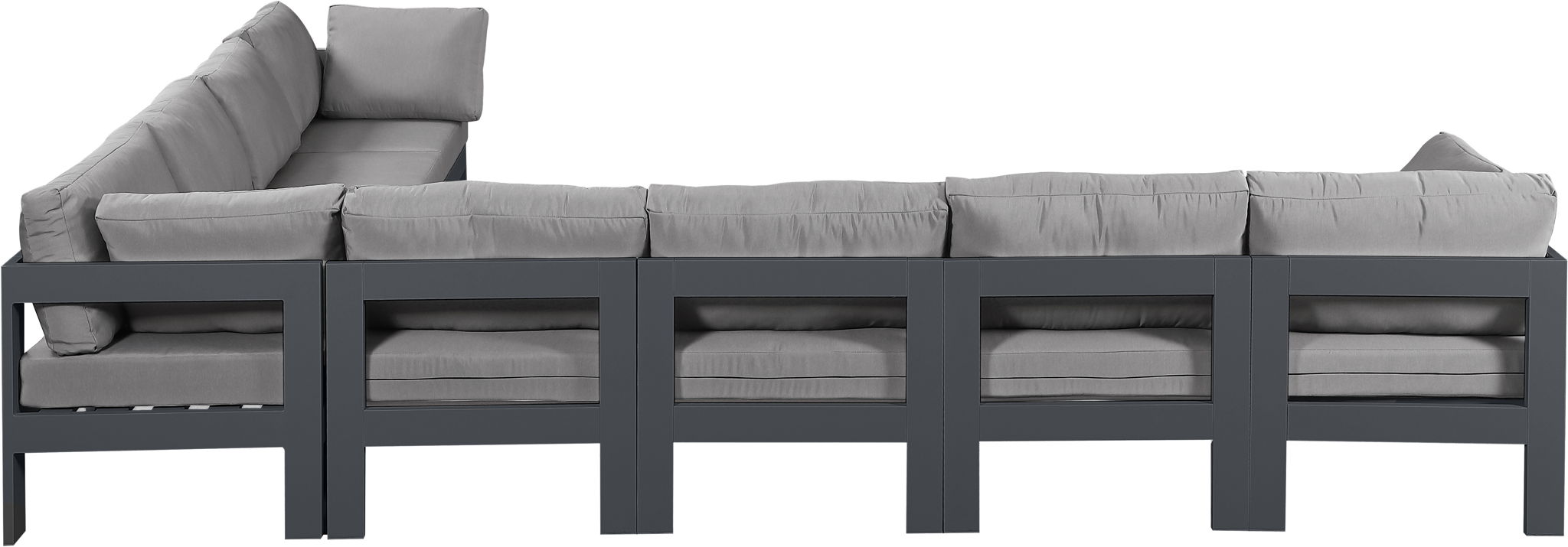 Nizuc - Outdoor Patio 8 Piece Modular Sectional With Gray Frame - Urban Living Furniture (Los Angeles, CA)