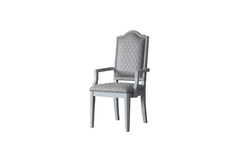 House - Marchese Chair (Set of 2) - Two Tone Gray Fabric & Pearl Gray Finish - Urban Living Furniture (Los Angeles, CA)